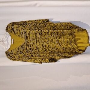 Bryn Walker gold and black print lagenlook top size small